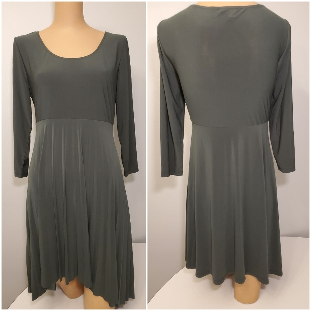 Tiana B. Comfy Olive green dress